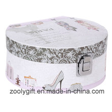 Semicircle Cosmetic Printing Paper Gift Box with Mirror and Lock